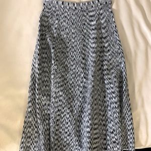 Ann Taylor Black & White A-Line Skirt